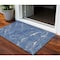 Homeroots 3' X 5' Blue Ivory And Gold Abstract Washable Indoor Outdoor Area Rug 601044 - alternate 1