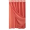 Homeroots Coral Sheer and Grid Shower Curtain and Liner Set 399759 - alternate 1