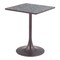 Homeroots 24" Black Wood and Steel Faux Terrazzo Pedestal Base Square Dining Table 572242 - alternate 8
