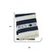 Homeroots 55" X 70" Navy Blue And White Stripe Cotton Beach House Embroidered Throw Blanket with Fringe 713574 - alternate 6