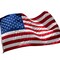 Homeroots Set of Two Red White And Blue Embroidered Nylon American Flags 480872 - alternate 1