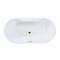 Kingston Brass 63" Acrylic Oval Double Ended Freestanding Tub with Drain, Glossy White/Polished Brass VTDE633023C422 - alternate 1
