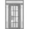 Vdomdoors Front Exterior Prehung FiberGlass Door Frosted Glass / Manux 8312 Grey Ash / 2 Sidelight and Transo MANUX8312EXD-SS-W16+36+16 x H80+14-LH - alternate 4