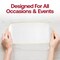 Smarty Had A Party 106 x 5 White with Gold Rim Flat Raised Edge Rectangular Disposable Plastic Plates, 120PK 9311WHG-CASE - alternate 7