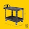 Rubbermaid Commercial Utility Cart with Deep Lipped & Flush Plastic Shelves, Plastic, 500 lb Load Capacity, 2 Shelves FG452500BLA - alternate 7