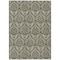 Homeroots 5' X 8' Taupe And Beige Damask Washable Indoor Outdoor Area Rug 563893 - alternate 9