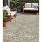 Homeroots 5' X 8' Taupe Fern Green And Ivory Geometric Washable Indoor Outdoor Area Rug 615243 - alternate 1