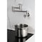 Kingston Brass Wall Mount Pot Filler Faucet with Knurled Handle, Polished Nickel KS8106RKX - alternate 5