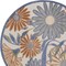 Homeroots 5' Beige Round Floral Indoor Outdoor Area Rug 572826 - alternate 7