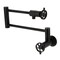 Kingston Brass Wall Mount Pot Filler Faucet with Knurled Handle, Matte Black KS4100RKX - alternate 1