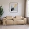 Homeroots 93in Beige and Silver Leather Power Reclining Loveseat 643822 - alternate 4