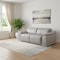 Homeroots 76in Light Gray and Silver Italian Leather Power Reclining Loveseat 720518 - alternate 9