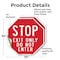 Signmission Stop Exit Only Do Not Enter, 10 inch X 10 inch, Vinyl Decal, 2PK OC-D-2PACK-10-10 - alternate 4