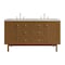 James Martin Vanities Laurent 60" Double Vanity, Honey Oak w/ 3 CM Siberian Silestone Top 545-V60D-HNO-3SFR - alternate 1