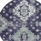 Homeroots 8' Purple Eggplant And Sage Round Medallion Washable Indoor Outdoor Area Rug 589016 - alternate 5