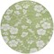 Homeroots 8' Artichoke Green And Ivory Round Floral Washable Indoor Outdoor Area Rug 599852 - alternate 7
