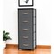 Homeroots 18" Gray And Black Steel And Fabric Five Drawer Dresser 484684 - alternate 4