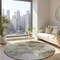 Homeroots 8' Taupe Beige And Brown Round Abstract Washable Indoor Outdoor Area Rug 577729 - alternate 7