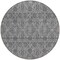 Homeroots 8' Gray Silver And Charcoal Round Floral Washable Indoor Outdoor Area Rug 582274 - alternate 7