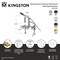 Kingston Brass 7" Center Deck-Mount Clawfoot Tub Faucet with Hand Shower, Matte Black AE6000RX - alternate 2