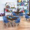 Regency Square Kee Adjustable Classroom Table W/ 4 Andy Stack Chairs, 48 in W, 48 in L, Neo Walnut TB4848NWAPGY45NV - alternate 6