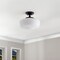 Jonathan Y Marfa 14" 1-Light Modern Farmhouse Schoolhouse Frosted Glass/Metal LED Semi Flush Mount, Oil Rubbed B JYL7517F - alternate 12