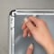 M&T Displays Snap Frame 11 in. X 17 in. Poster Size, 1 in. Silver, Round Corner UCN250N017x2990 - alternate 7