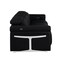 Homeroots 100" Black Top Grain Leather Reclining Metal USB Sofa 720357 - alternate 10