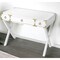 Homeroots 40" White Solid Manufactured Wood Writing Desk With Three Drawers 389453 - alternate 6