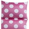 Homeroots 26" Pink and White Microfiber Polka Dots Pouf Cover 546281 - alternate 7