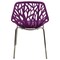 Leisuremod Modern Asbury Dining Chair with Chromed Legs, Purple AC16PR - alternate 7