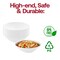 Smarty Had A Party 16 oz. White with Silver Rim Organic Round Disposable Plastic Soup Bowls (120 Bowls), 120PK 9316-WHS-CASE - alternate 9
