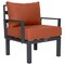Leisuremod Chelsea 7-Piece Patio Sectional And Fire Pit Table Black Aluminum With Orange Cushions CSFBL-7OR - alternate 10