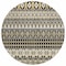 Homeroots 8' Charcoal Gray And Gold Round Quatrefoil Washable Indoor Outdoor Area Rug 583212 - alternate 9