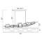 Cwi Lighting Arcus Integrated LED 70in Brass Chandelier with Handcrafted Glass 1711P70-7-624 - alternate 7