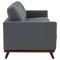 Leisuremod Chester Modern Leather Sofa with Birch Wood Base, Grey CS83GR-L - alternate 9