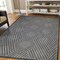 Homeroots 6' X 9' Gray and Blue Geometric Stain Resistant Indoor Outdoor Area Rug 531617 - alternate 9