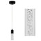 Jonathan Y Bolha 4.75" 1-Light Bubble Acrylic/Iron Modern Minimalist Integrated LED Pendant, Black JYL7221C - alternate 10