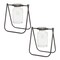 Homeroots Set of Two Clear And Brown Glass And Metal Round Table Vases, 2PK 632612 - alternate 1