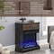 Edendirect 25 in. Freestanding with 3-Sided glass Electric Fireplace in Brown ZR-W1769134114 - alternate 8