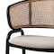 Leisuremod Ervilla Dining Chair with Stainless Steel Legs Velvet Seat and Wicker Back, Beige, 2PK EC20BG2 - alternate 10