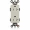 Leviton Straight Blade Receptacle, 5-20R, 20 A, 125V AC, Flush Mount, Self-Grounded MT163-T - alternate 1