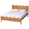 Baxton Studio Malaya Modern Oak Brown Wood Queen Platform Bed with Scalloped Edges 256-14018-ZORO - alternate 1