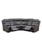 Homeroots Dark Gray Polyester Blend Power Reclining U Shaped Three Piece Corner Sectional 343955 - alternate 6