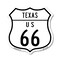 Signmission Texas Route Marker Shield Sign Us 66, 12 Inch X 12 Inch, Plastic Sign SHI-P-12-466 - alternate 1