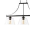 Jonathan Y Jayden 36" 3-Light Industrial Farmhouse Iron/Glass Linear LED Pendant, Oil Rubbed Bronze/Clear JYL7590A - alternate 9