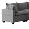 Homeroots 93" Gray Fabric Modular Sofa With Ottoman And Storage 568270 - alternate 8