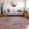 Homeroots 8' Merlot Round Oriental Washable Indoor Outdoor Area Rug 607550 - alternate 8