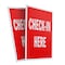 Signmission Check-in Here, Plastic Signs Only 24 Inch x 36 Inch, Corrugated Plastic, 2PK CSB-2436-2PACK-Check-in Here - alternate 1