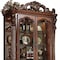 Homeroots 20in X 51in X 89in Cherry Oak Wood Poly Resin Glass Curio Cabinet 347004 - alternate 4